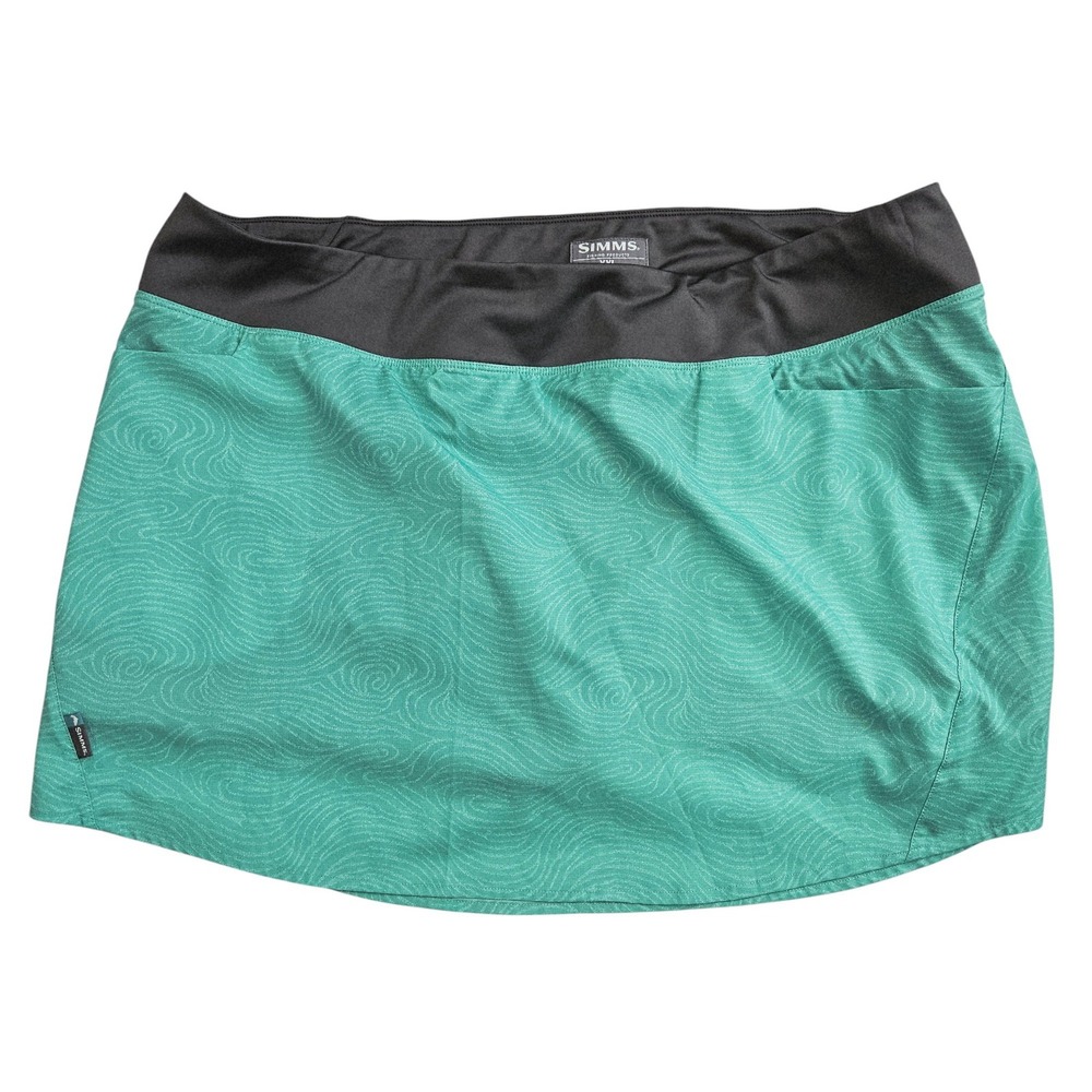 Simms Fishing Products Women's XXL Skort Skirt Green Teal Athletic Outdoor Lined